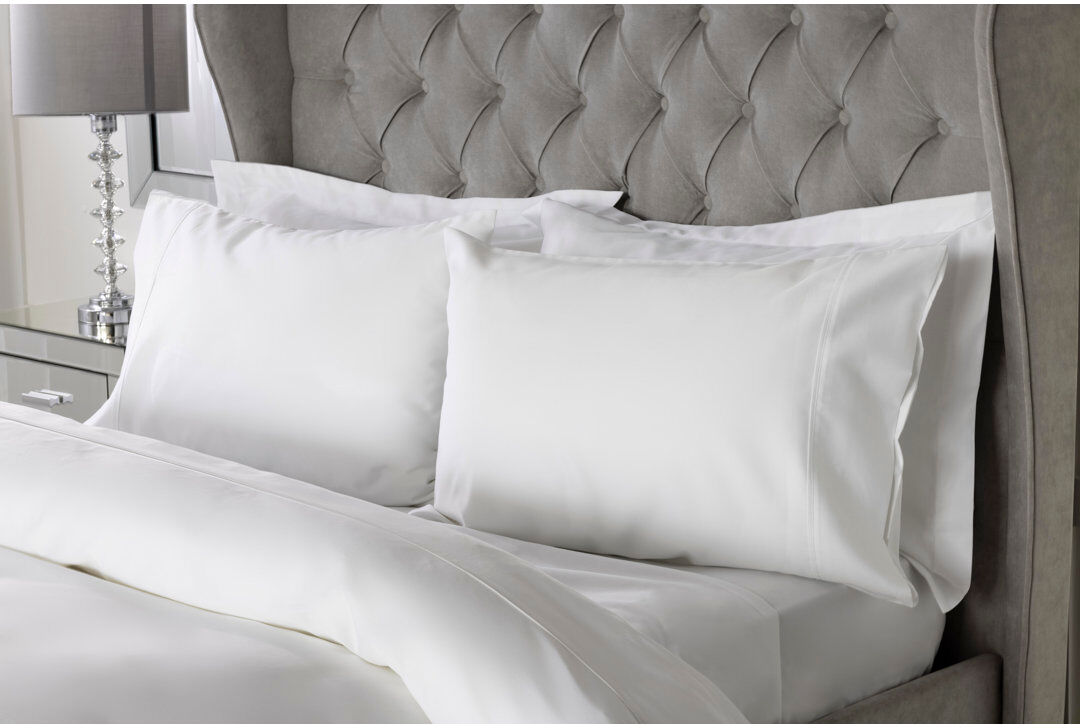 Belledorm Bamboo Collection Sateen Flat Sheet White Kingsize (5')