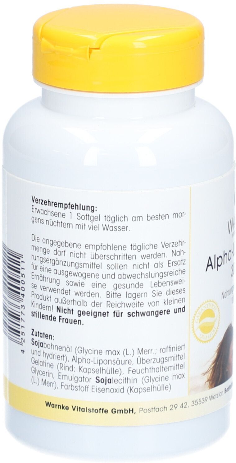WARNKE Alpha Liponsäure 300 mg Kapseln 100 St