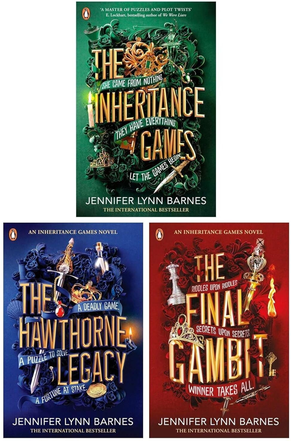 Penguin The Inheritance Games Series 3 Books Collection Set By Jennifer Lynn Barnes (The Inheritance Games, The Hawthorne Legacy & The Final Gambit)