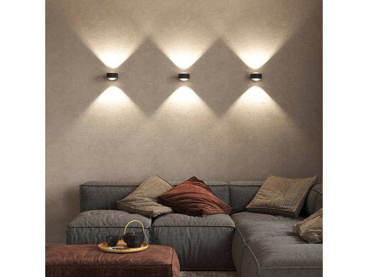 Top Light LED Wandleuchte PUK Maxx Wall, dimmbar, schwarz, für Wohn- / Esszimmer, Metall, Design