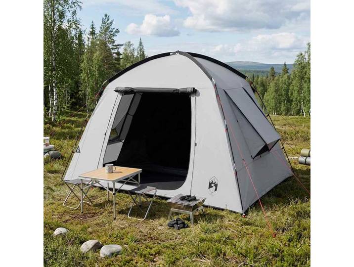vidaXL Hütten-Zelt 3 Personen Weiß Blackout Polyester