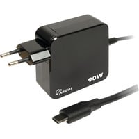 Ladegerät Argus PD-2090, USB-C Charger schwarz, 1,40m Kabel, PD 3.0, 90 Watt, inkl. 4 Adapter