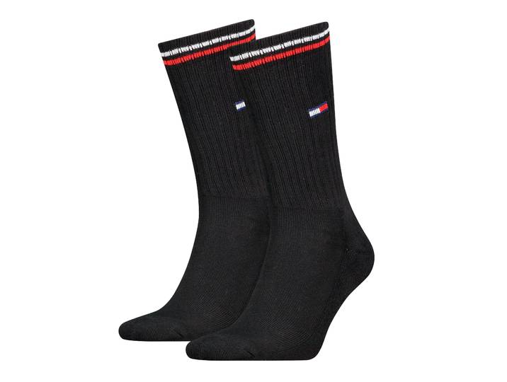 Tommy Hilfiger TH UNI TJ SOCK 2P ICONIC 2 Paar, Verstärkte Ferse und Spitze für zusätzliche Strapazierfähigkeit