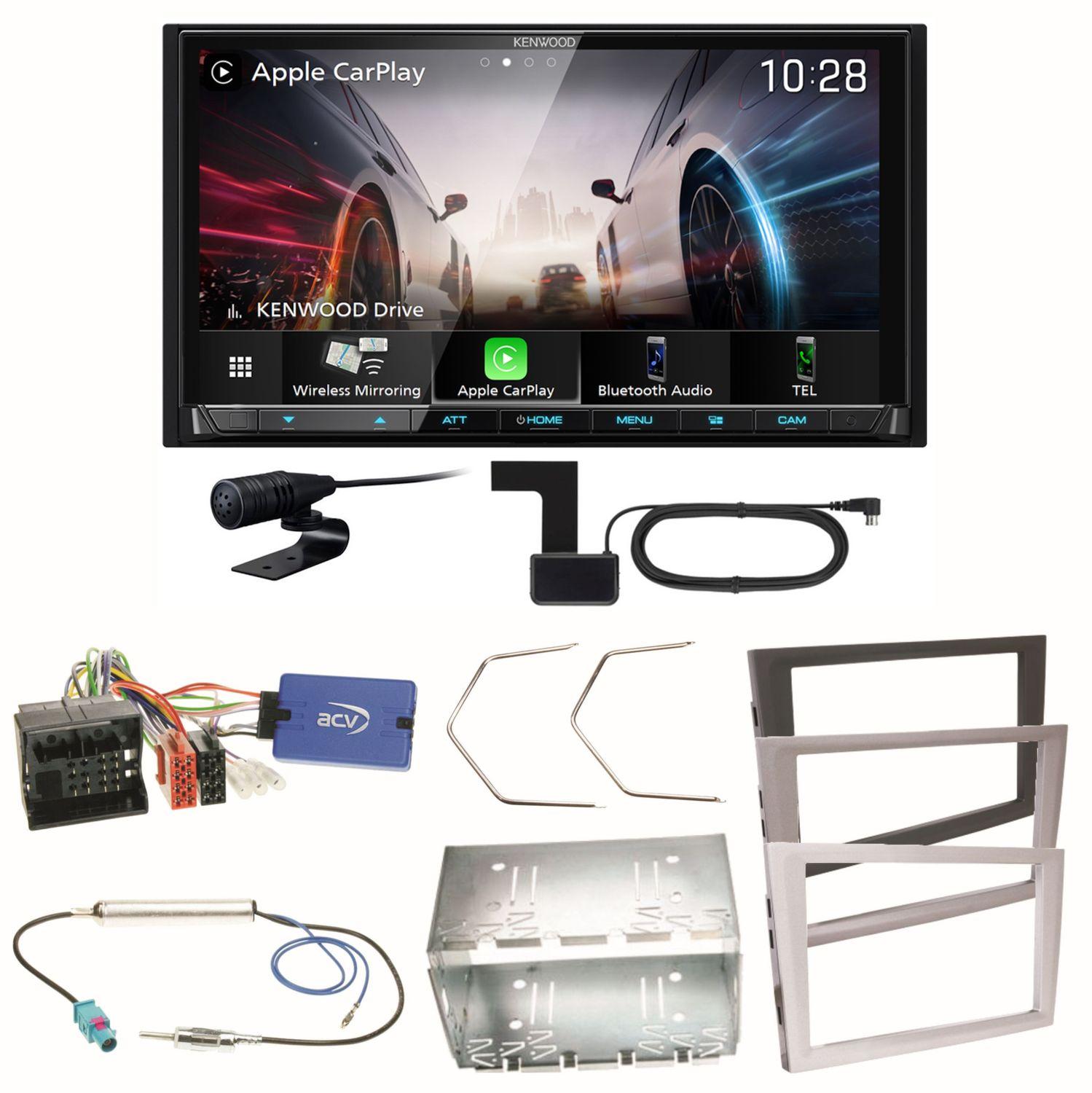 Kenwood DMX8021DABS Android Auto Einbauset für Opel Vectra C Meriva Vivaro Combo