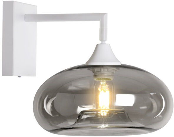 George Oliver Bonifacio Iron Armed Sconce White/Smoke