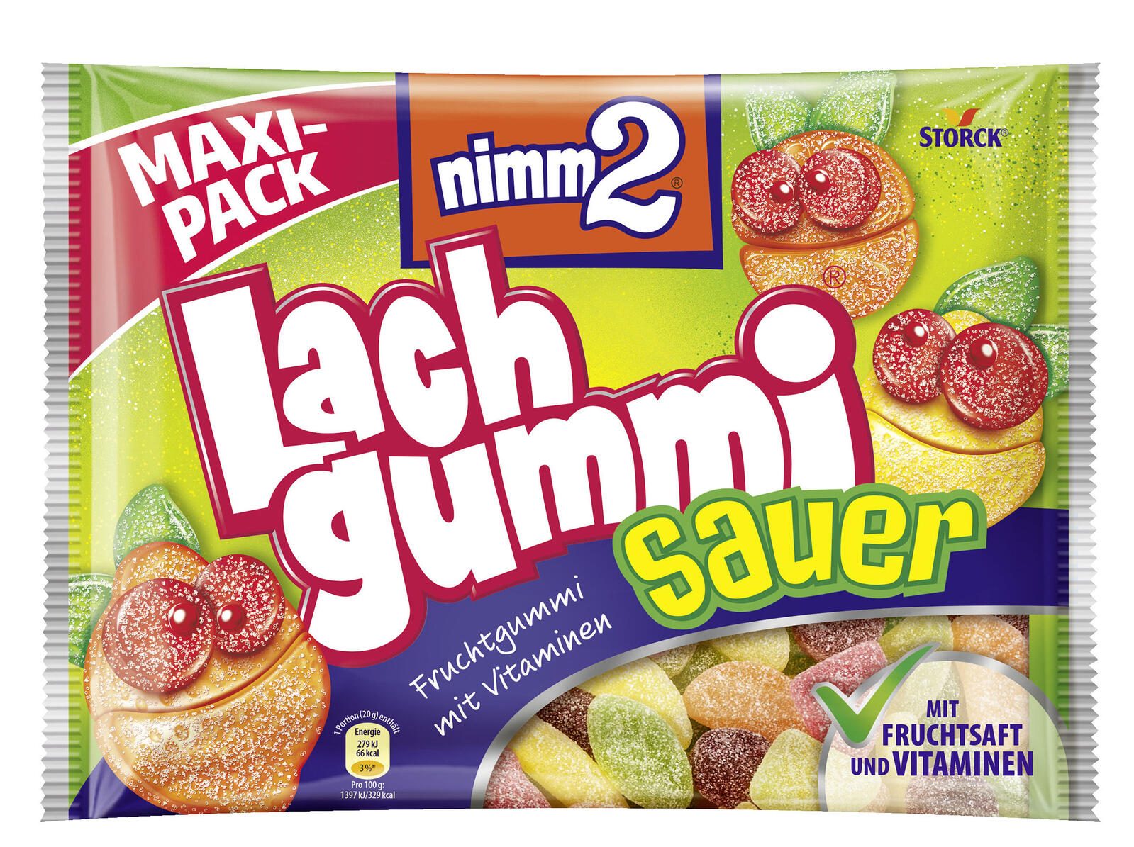 nimm2® Lachgummi Sauer Fruchtgummi 376,0 g 387759