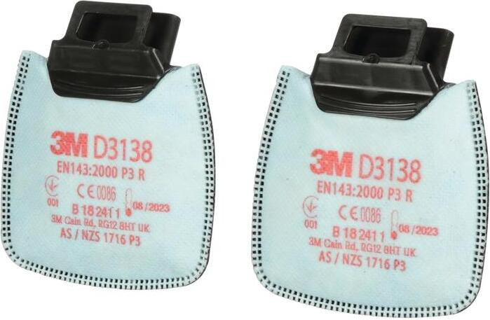 3M Ronde deeltjesfilter D3138, P3R, conform EN 143:2000/A1:2006, geschikt voor het Secure Click systeem