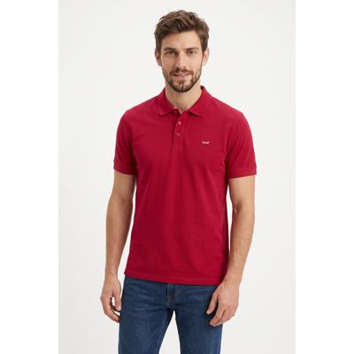 Poloshirt LEVI'S "LEVI'S HM POLO CLASSIC", Herren, Gr. XXL, rot (levi s hm polo classic 1601 crimson), Piqué, Obermaterial: 100% Baumwolle, unifarben, regular fit hüftbedeckend, Shirts, aus Piqué-Qualität