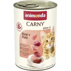 Animonda Cat Carny Kitten Rind, Truthahnherzen 400 g