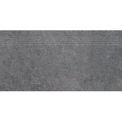 Rako Kaamos Treppenfliese schwarz 40x80 cm matt DCP84588.1