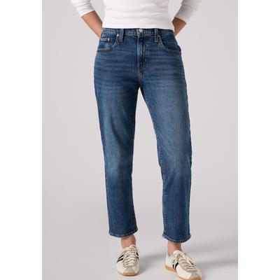 7/8-Jeans LEVI'S "BOY JEAN- H2'26", Damen, Gr. 30, Länge 27, blau (call of the wild), Denim/Jeans, Obermaterial: 99% Baumwolle, 1% Elasthan, boyfriend fit 7/8-Länge, Jeans, Boyfriend Fit