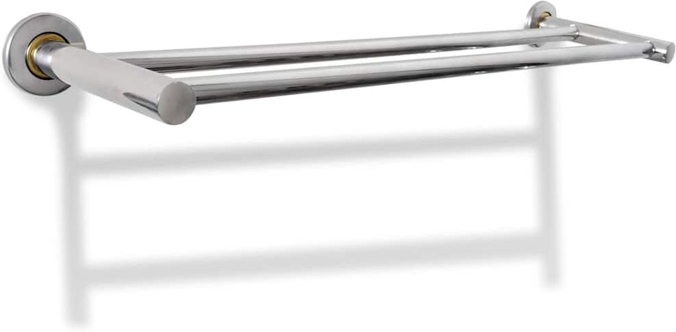 vidaXL Porte serviettes double - Barre Fixe 2 tubes