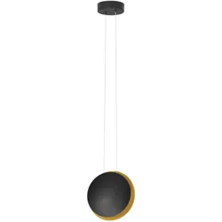 Nova Luce 9695248 Shell LED Pendelleuchte Schwarz, Gold