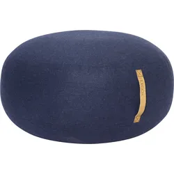 Hübsch Pouf 70 cm marineblau abgeflacht