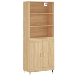 vidaXL Highboard Sonoma-Eiche 69,5x34x180 cm Holzwerkstoff