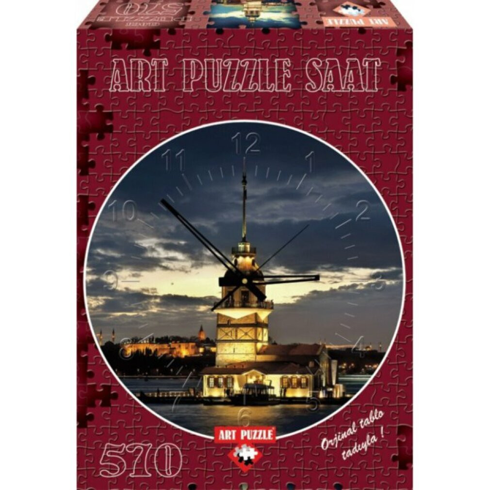 ART PUZZLE Puzzelklok Maiden's Tower Turkije met 570 stukjes