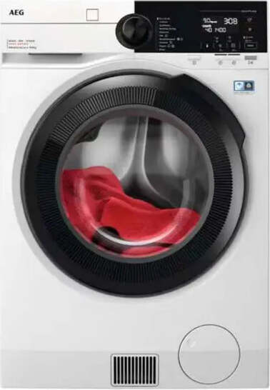 AEG LWR96944B, Frontlader, Freistehend, Weiß, Links, Schwarz, Schwarz