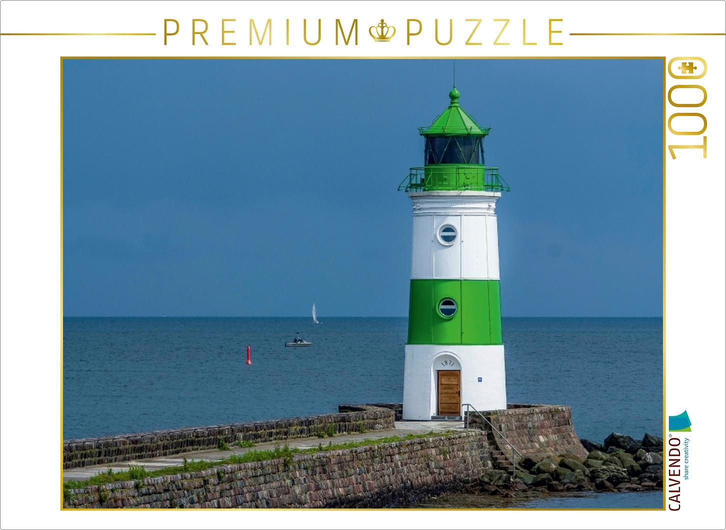Calvendo Puzzel Vuurtoren van Schleimünde 1000 stukjes B: 64 cm, H: 48 cm