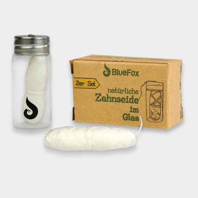 Mais-Zahnseide im Glas, 30 m - 2 Rollen