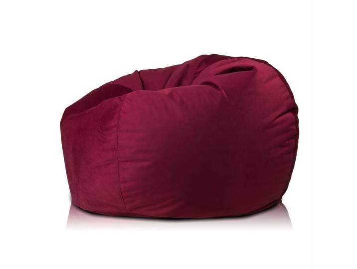 Pouf Fauteuil Sac Déhoussable Microfibre Anti-Taches Rembourré Intérieur Extérieur Bordeaux A9 L