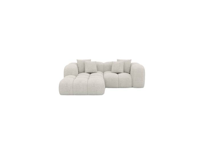 3-Sitzer Design Ecksofa „Alba Studio“ mit Bouclé-Bezug Bouclé White BLOOMINGLOFT Collection