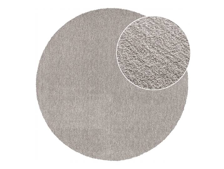 Kurzflorteppich Miral rund Grau Ø 200cm Polyester