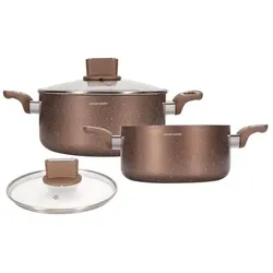 Arthur Martin Topf mit Deckel, Pfannenset + Topfset, Rosa