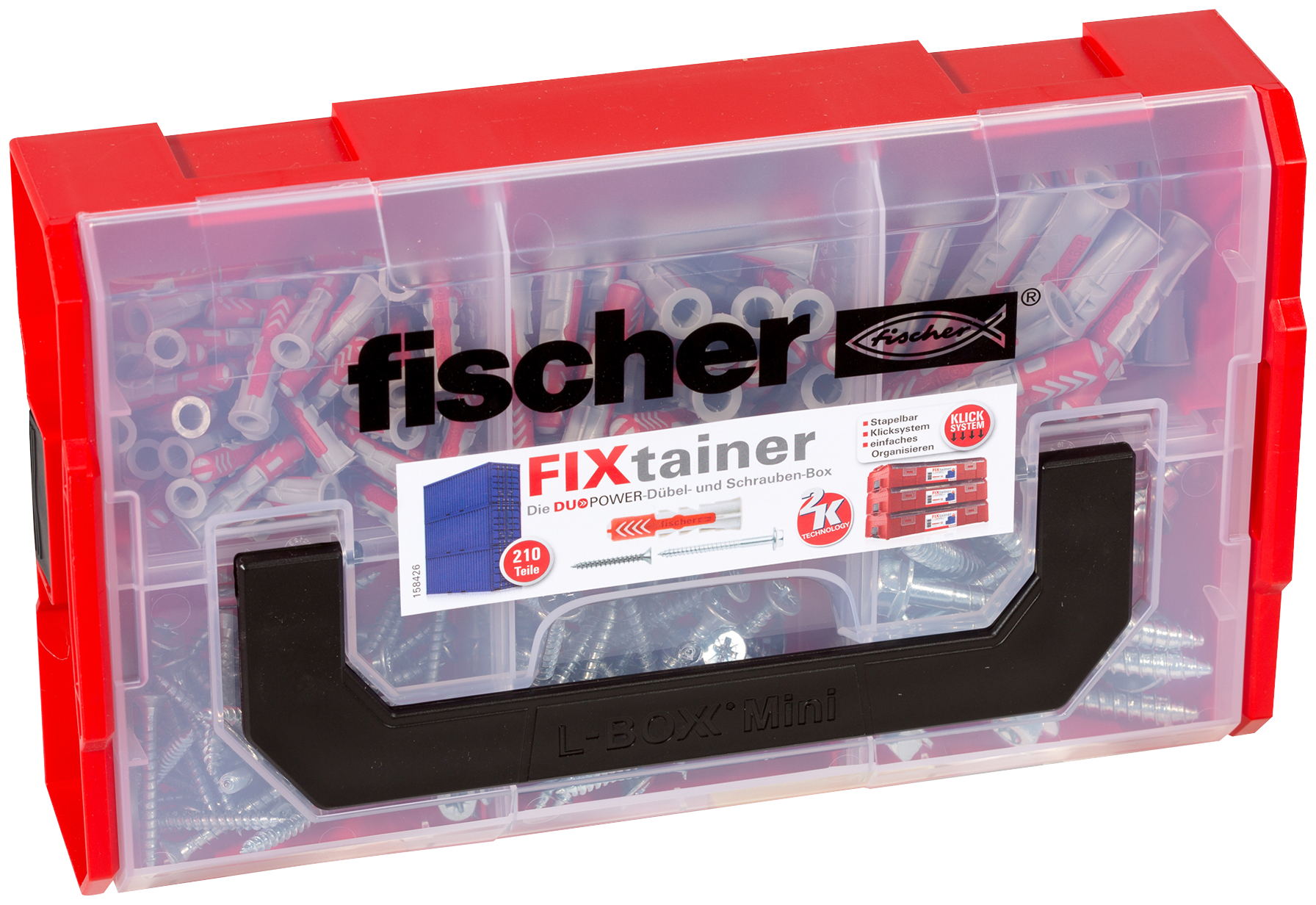 fischer Deutschland Vertriebs GmbH fischer FixTainer - Sortimentsbox DuoPower + Schrauben (210-tlg.) 535969