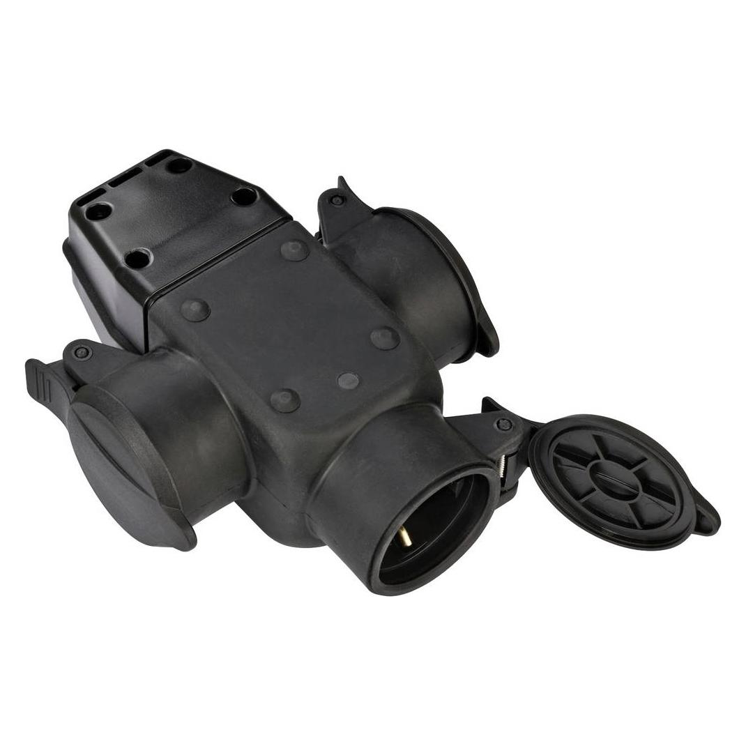 Brennenstuhl 3 Steckdosen mit Klappdeckel, Max. Querschnitt von 2 (1082120)