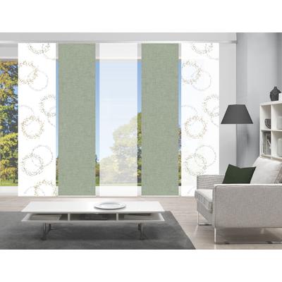 Schiebegardine VISION S "AINUR 5er SET" Gr. 1, grün, B:60cm H:260cm, Polyester, Gardinen, Schiebevorhang Digidruck 5er Set AINUR