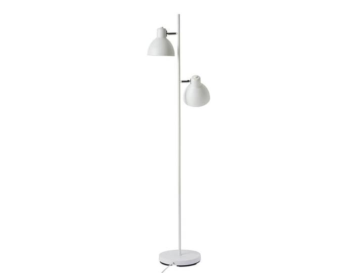 Lampadaire en métal blanc mat et chrome