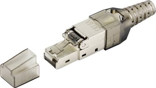 TRU COMPONENTS TC-9554648 RJ45 Stecker Geschirmt CAT 6A Stecker, gerade Polzahl Sensoren 8P8C 1St.