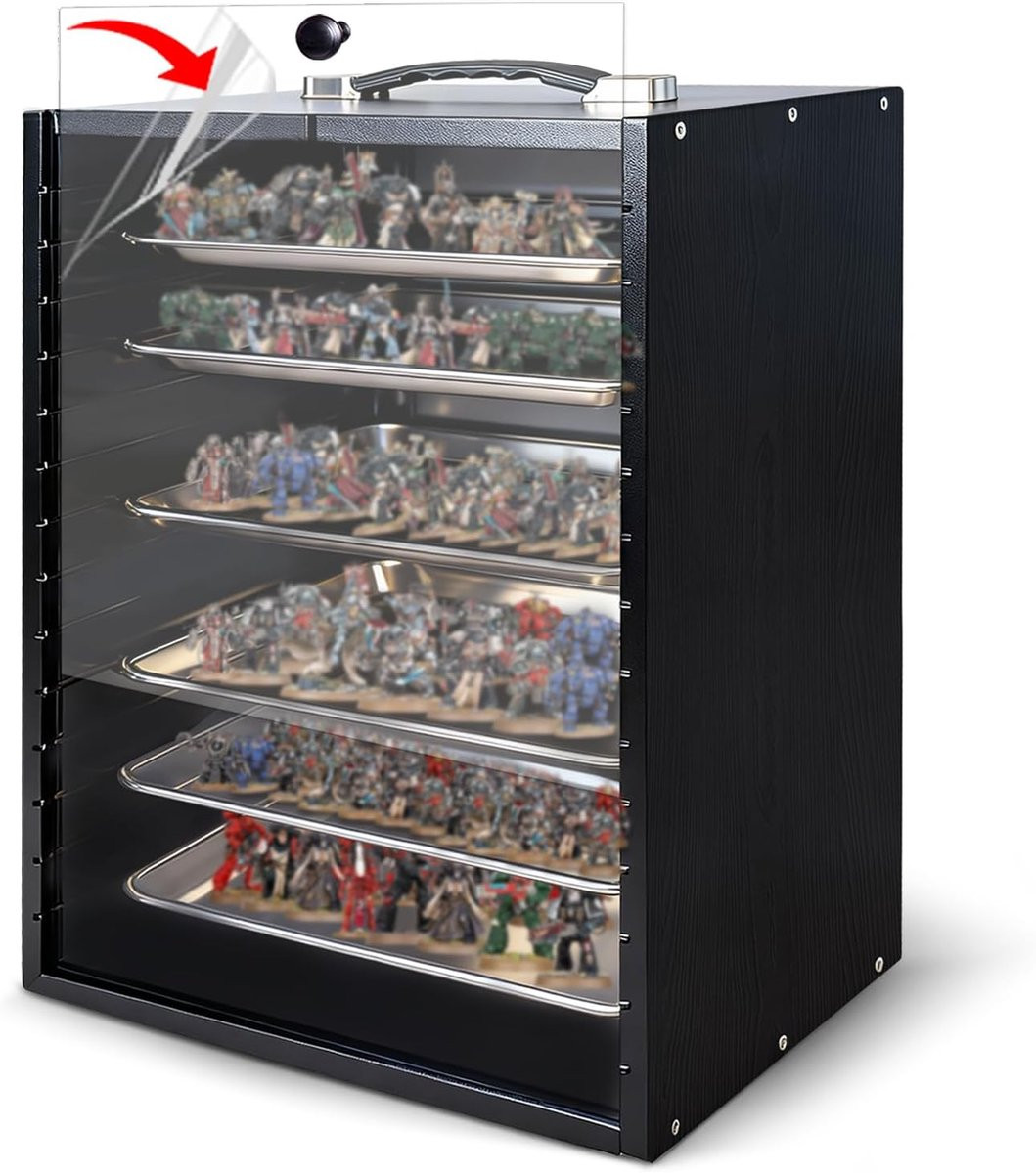 SnelShoppen Miniature Opberg- en Transportdoos voor Verzamelaars - Houten Opberg- en Tentoonstellingsdoos voor Figuren en Actiefiguren