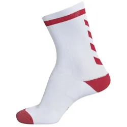 hummel Elite Indoor Sportsocken Low - weiß/rot - 31-34