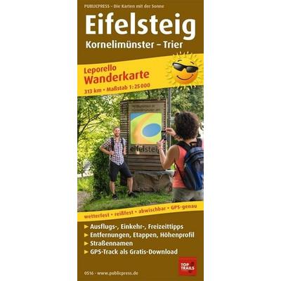 Publicpress Leporello Wanderkarte Eifelsteig, Kornelimünster, Trier 1:25.000, Sonstige von , KOMPASS Freytag & Berndt, 978-3-89920-516-9