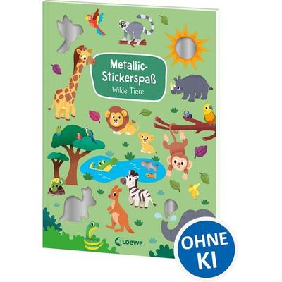 Metallic-Stickerspaß - Wilde Tiere, Taschenbuch von , Loewe, 978-3-7432-2366-0