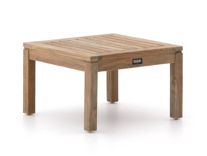 Bijzettafel tuin ROUGH Vierkant Tuintafel Teakhout 60x60cm