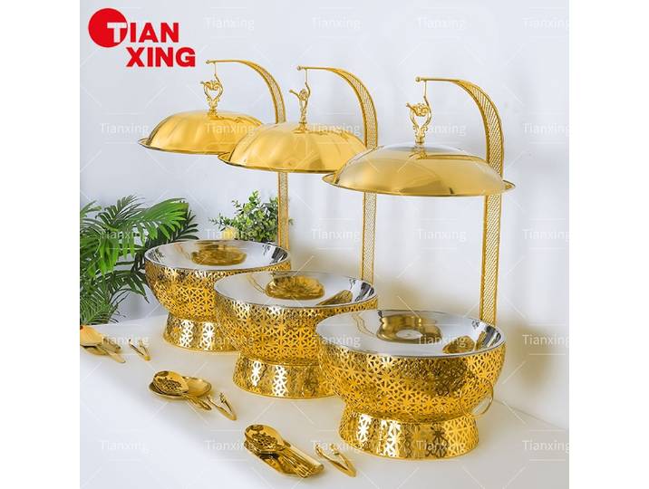 Fournitures de restauration 8L, plats de rasage, chauffe-aliments pour Buffet, plat de chafer, réchaud doré pour la restauration