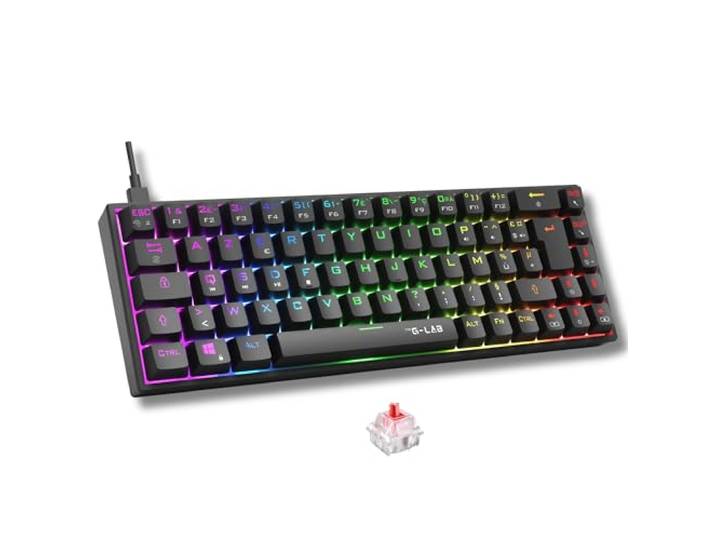 The G-Lab Keyz Titanium zwart – mechanisch gaming-toetsenbord 65% RGB
