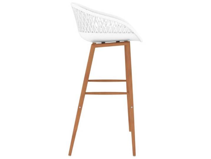 Confortable Chaises de bar (2 pcs) Applications larges 110 kg par siège blanc__19274