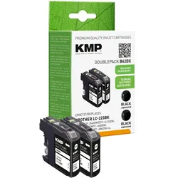 KMP Druckerpatronen B62DX schwarz kompatibel zu brother LC223BK, 2er-Set