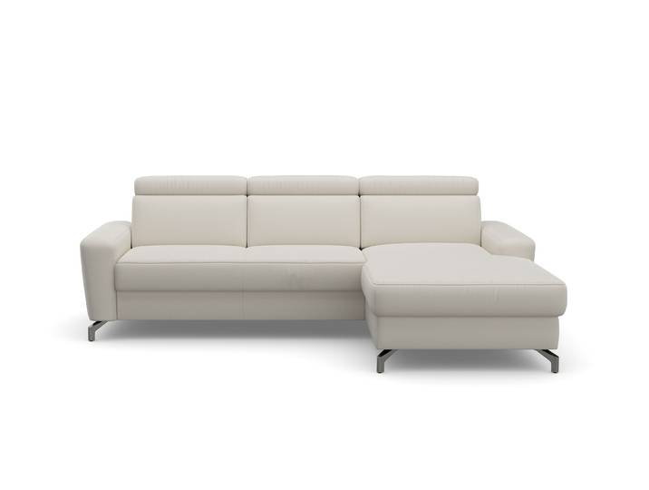 Ecksofa SIT & MORE Scarlett L-Form , beige (natur), B:258cm T:172cm, Sofas, Ecksofa, inklusive Kopfteilverstellung, optional Schlaffunktion & Bettkasten