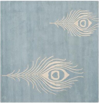 SAFAVIEH Handmade Soho Simi Peacock Feather N.Z. Wool Rug