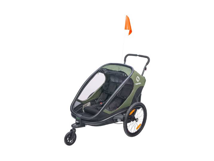 Hamax Veloanhänger Outback 2-in-1, grün-schwarz 95 × 86 × 109 cm