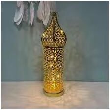 Uplift Picks Moroccan Gold Hollow Iron Lantern Decorative Candle Light Decor l