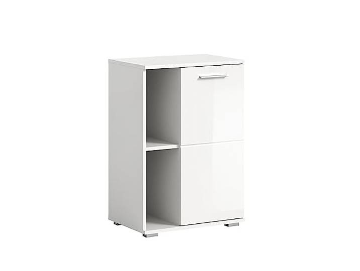 xonox.home Garderobe Prego schoenencommode schoenenkast commode highboard opbergkast in wit hoogglans corpus wit ca. 55x79x37 cm