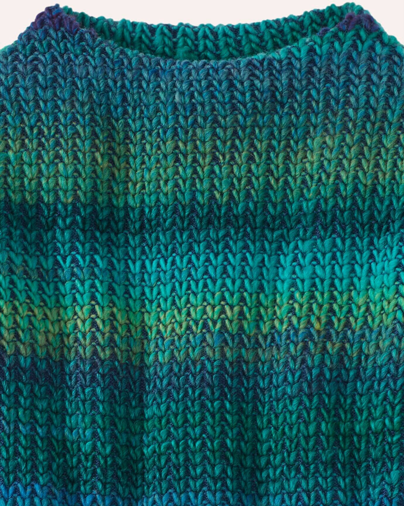 Walbusch Grobstrick-Pullover Farbverlauf, , Farbe Blau, 38, hergestellt in Europa Baumwollmix Damen