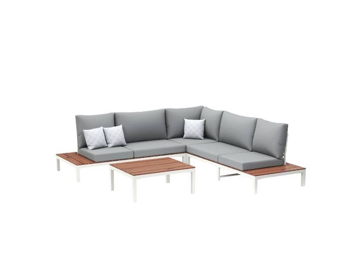 Lounge SANTANA hellgrau/natur/weiss