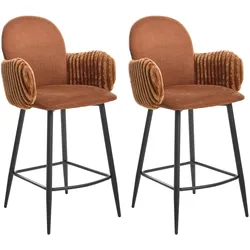 BARSTUHL 2er-Set Stoff Braun Amity