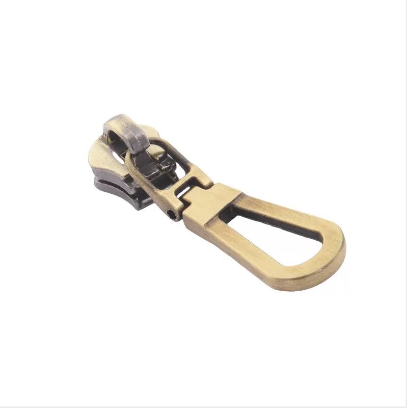 INF Packung mit 5 Metall-Reißverschlussschlitten Bronze